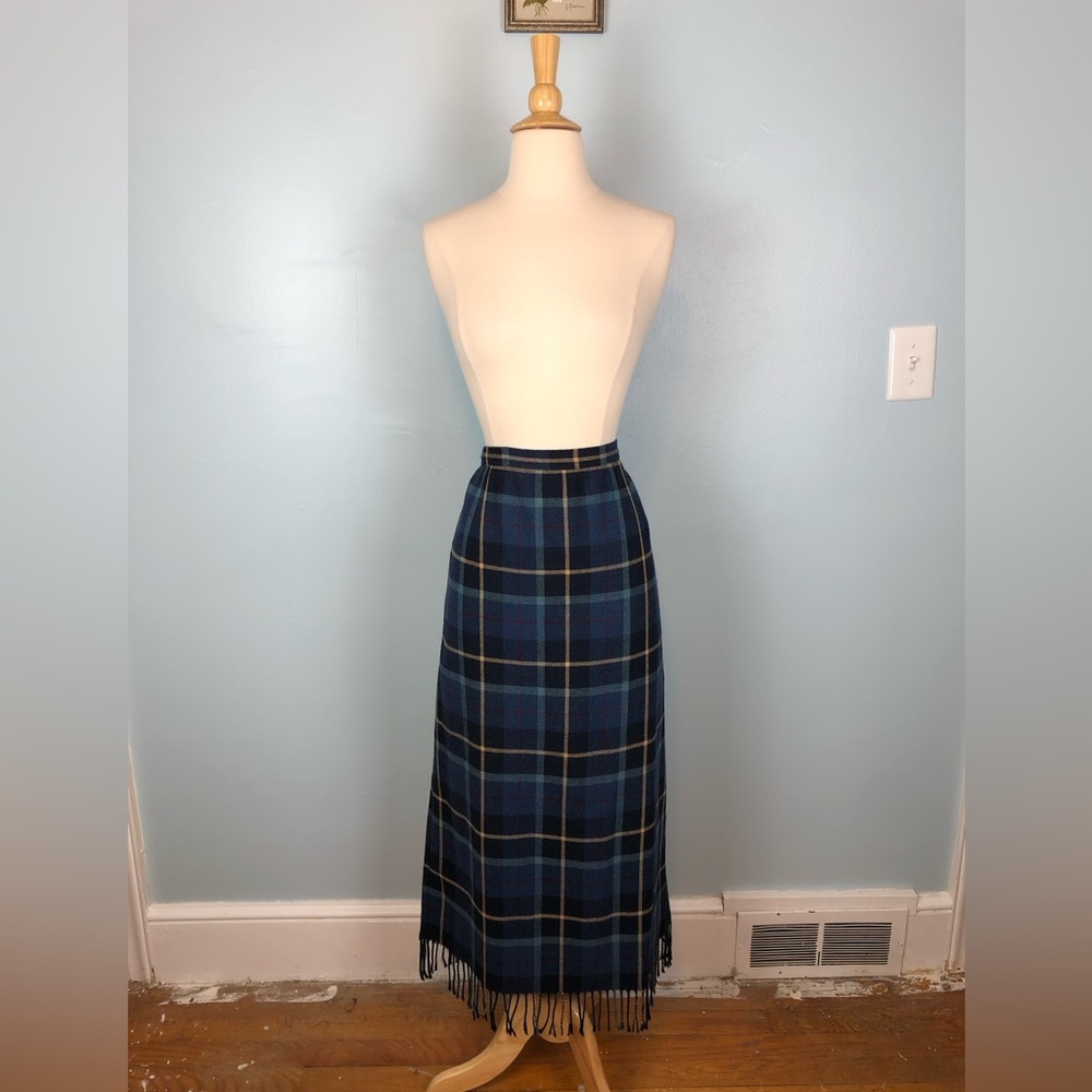 🌼Vintage Requirements Plaid Wool Blend Blanket Skirt🌼